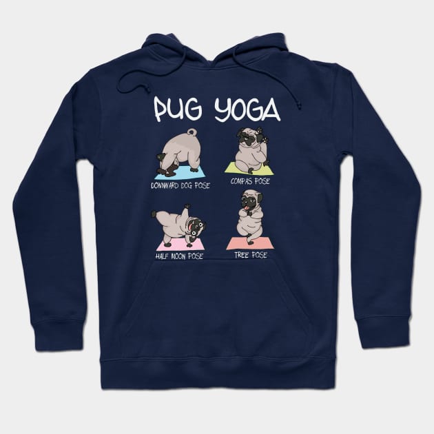 Pug Yoga Hoodie by stripedbeetlee